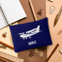 Cooles Cessna-Flugzeug, einfach, blau, Luftfahrt