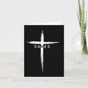 Cooles christliches Kreuz Jesus rettet Männer Frau Karte