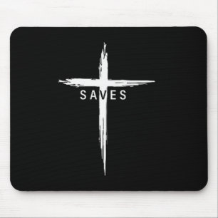Cooles christliches Kreuz Jesus rettet Männer Frau Mousepad