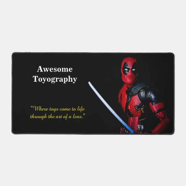 Cooles Comic Spielzeug Fotografie Schreibtischunterlage (Vorderseite)