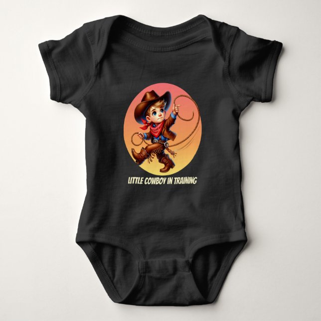 Cooles Cowboy-Training Baby Strampler (Vorderseite)