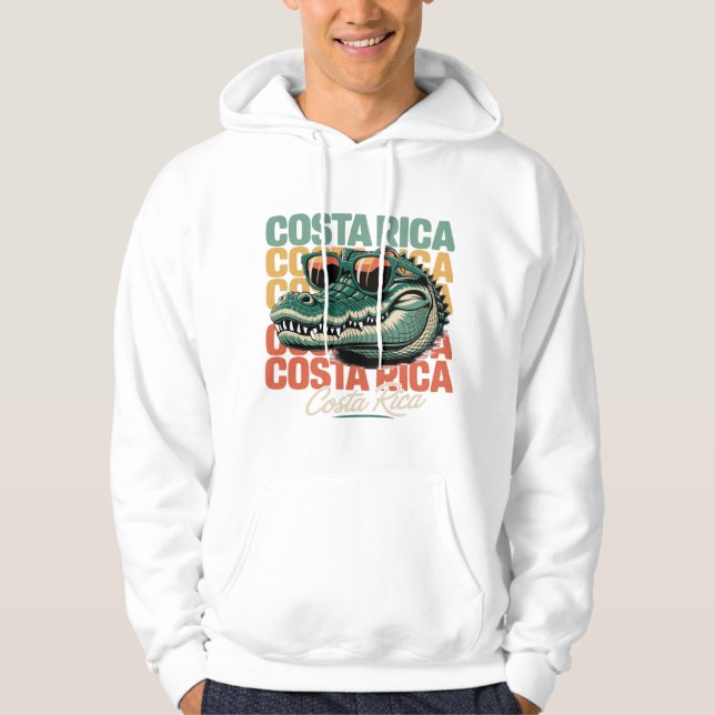 Cooles Crocodile Costa Rica Retro T - Shirt Design (Vorderseite)