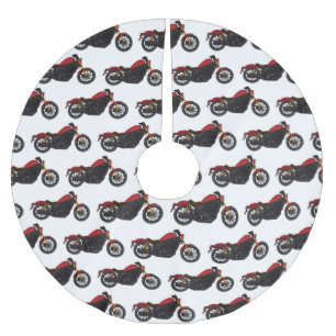 Cooles Cruiser Style Motorrad Polyester Weihnachtsbaumdecke
