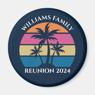 Cooles Custom Beach Party Blue Palm Trees Magnet