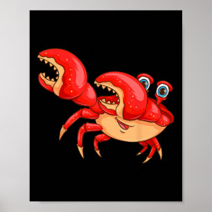 Cooles Dabbing Krabbe Funny Dancer Sea Kreation Lo Poster