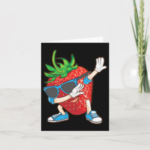 Cooles Dabbing Strawberry Funny Liebe Dancer Sweet Karte