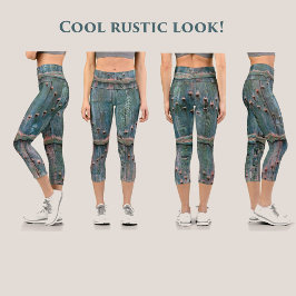 Cooles, dekoratives Holztor Capri Leggings