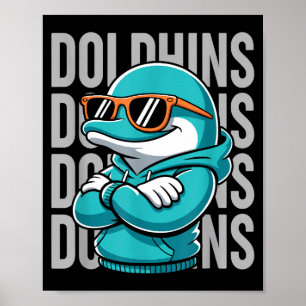 Cooles Delfin-Geschenk für Männer Frauen Jungen Mä Poster