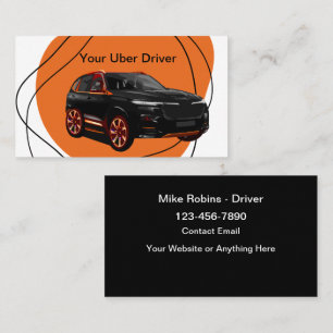 Cooles Design der modernen Uber-Treiber-Business-K Visitenkarte