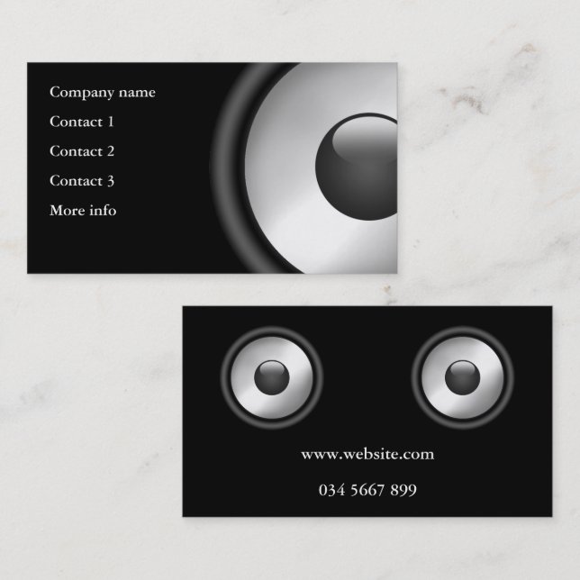 Cooles Design des eleganten Lautsprecher Visitenkarte (Vorne/Hinten)