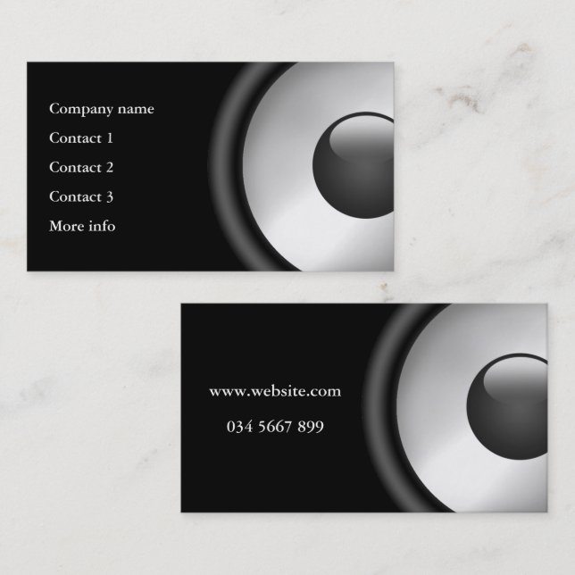 Cooles Design des eleganten Lautsprecher Visitenkarte (Vorne/Hinten)