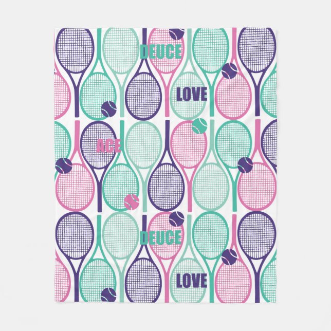 Cooles Design für Tennisspieler, Trainer... Fleecedecke (Vorderseite)