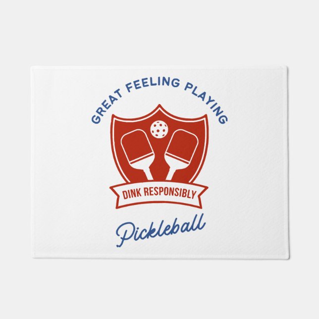 Cooles Design von Pickleball Fußmatte (Vorderseite)