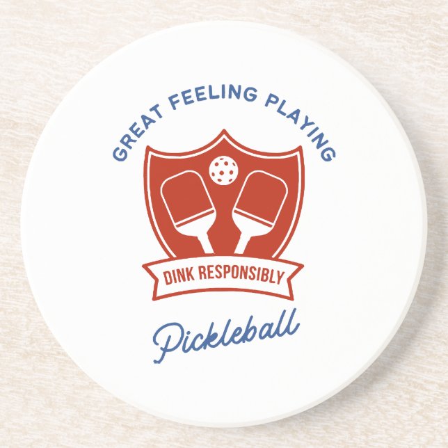 Cooles Design von Pickleball Getränkeuntersetzer (Vorne)