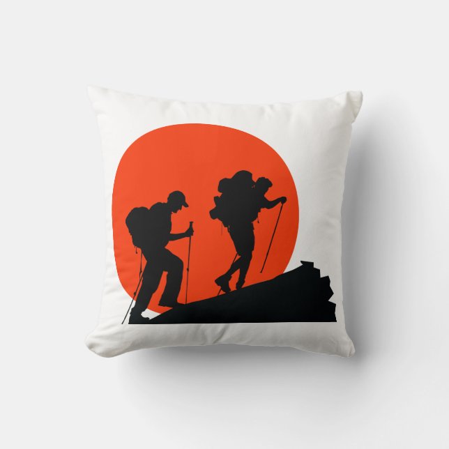 cooles Designerkissen beim Wandern in der Liebe Kissen (Vorderseite)