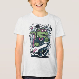 Cooles Dino mit Top Hat Kids T - Shirt