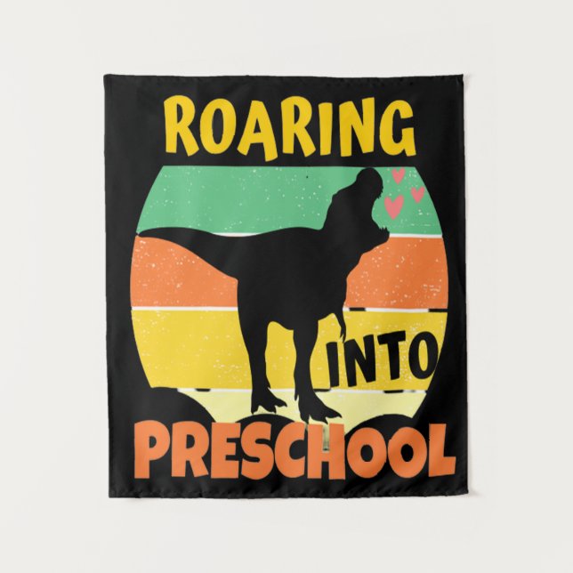 COOLES DINOSAUR - VERBRINGEN IN PRESCHOOL WANDTEPPICH (Vorderseite)