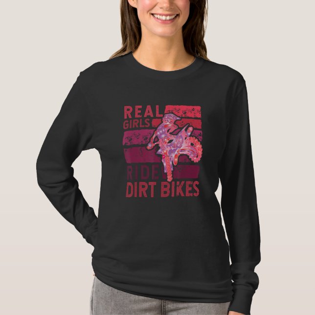Cooles Dirt Bike für Frauen Motocross Biker Rac T-Shirt (Vorderseite)