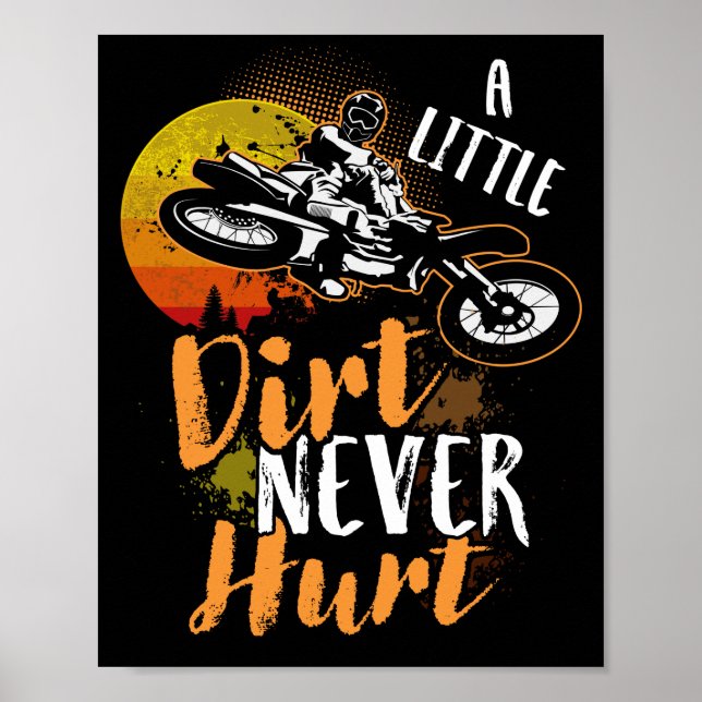 Cooles Dirt Bike Motocross Lust auf ein wenig Schm Poster (Vorne)