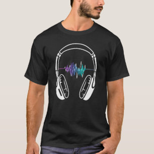 Cooles Dj Kopfhörer 80er Discjockey-Party T-Shirt