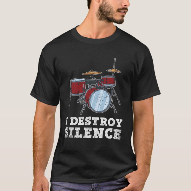 Cooles Drummer-Sprichwort für einen Perkussioniste T-Shirt (Vorderseite)