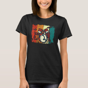 Cooles Drumset Drummer Retro Drummgeschenke Drumm T-Shirt