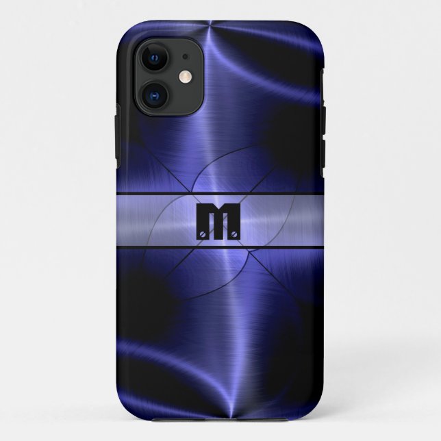 Cooles Edelstahlmetall 14 Case-Mate iPhone Hülle (Rückseite)