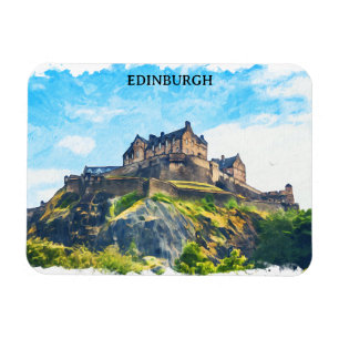 Cooles Edinburgh Schottisches Schloss Malerei Magnet