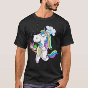 Cooles Einhorn Backen Cupcakes Funny Horned Hors T-Shirt
