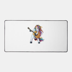 Cooles Einhorn Gitarre spielen _ Funny Animal Guit Schreibtischunterlage