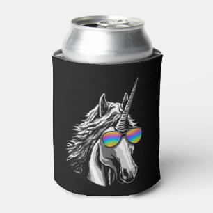 Cooles Einhorn mit Regenbogenblase Dosenkühler