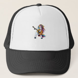 Cooles Einhorn spielt Gitarre _ Lustiges Tier Guit Truckerkappe