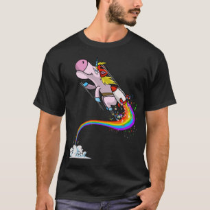 Cooles Einicorn Jetpack Regenbogen Funny Horned Ho T-Shirt
