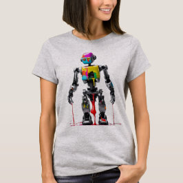 Cooles, einzigartiges Design des gestrichenen Robo T-Shirt