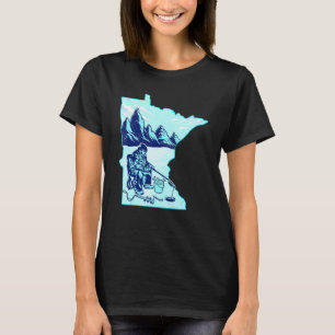 Cooles Eisangeln Minnesota Karte Shirt Für Angler