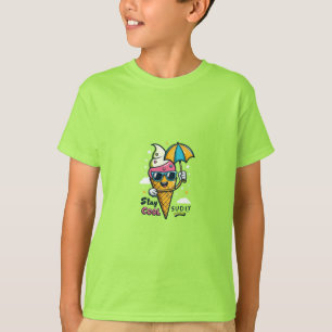 Cooles Eiscreme-Kon-Zeichen T-Shirt