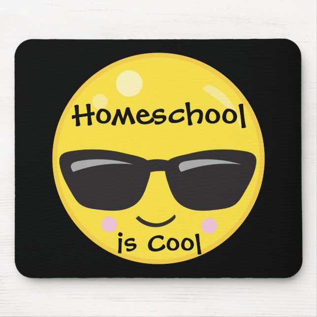 Cooles Emoji für Homeschool Mousepad (Vorne)