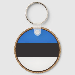 Cooles Estland-FlaggenSiegel Schlüsselanhänger