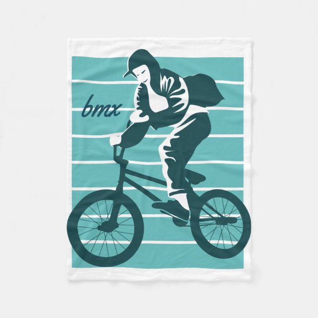 Cooles Fahrerdesign - BMX Fleecedecke (Vorderseite)