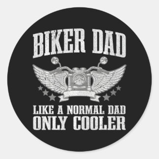 Cooles Fahrrad für Vater Motorräder Runder Aufkleber