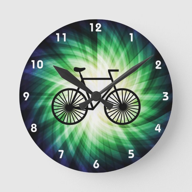 Cooles Fahrrad Runde Wanduhr (Vorderseite)