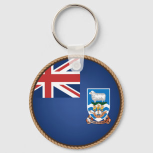 Cooles Falklandinseln-Flaggen-Siegel Schlüsselanhänger
