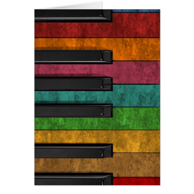 Cooles, farbenfroh antikes Grunge-Effekt-Klavier (Vorne)