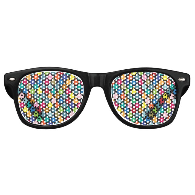 Cooles Farbenspiel-Skalenmuster Partybrille (Vorderseite)