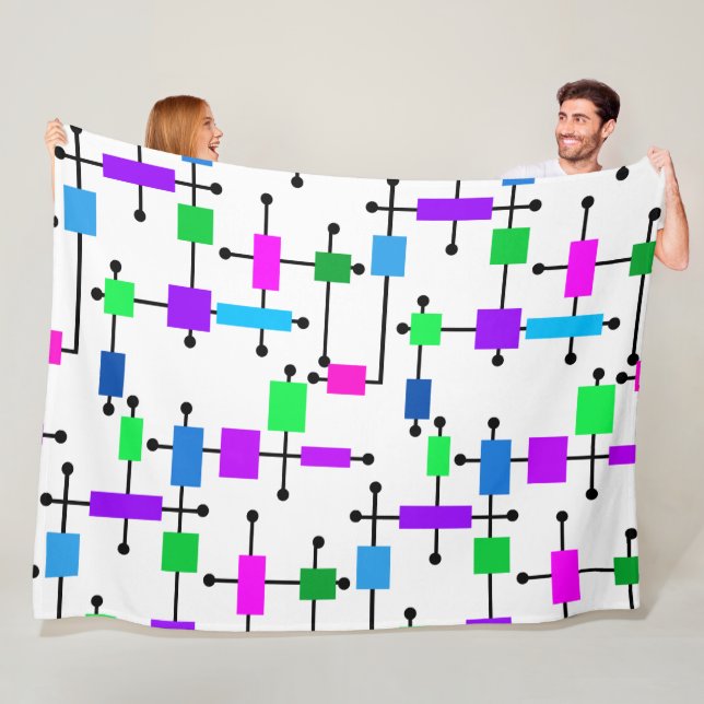 Cooles Farbgitter Fleecedecke (Beispiel)