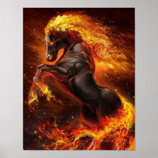 Cooles Feuerpferd | Perfektes Geschenk Poster