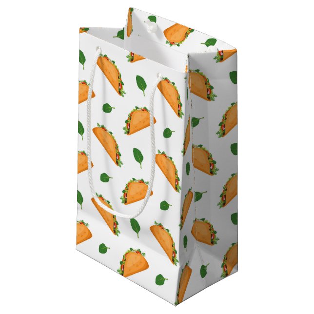 Cooles fiesta-gefliestes Party-Taco Kleine Geschenktüte (Vorderseite Schrägansicht)