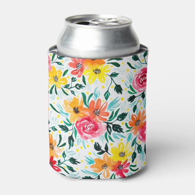 Cooles, florfarbenes Muster Dosenkühler (Kanne Vorderseite)
