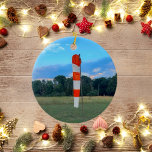 Cooles Foto, Frohe Weihnachten, Personalisieren Keramik Ornament<br><div class="desc">Cooles Windsock-Foto,  Frohe Weihnachten,  Personalisierte Keramik Ornament Copyright in Style Designs LLC.</div>