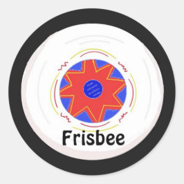 Cooles Frisbedesign Runder Aufkleber